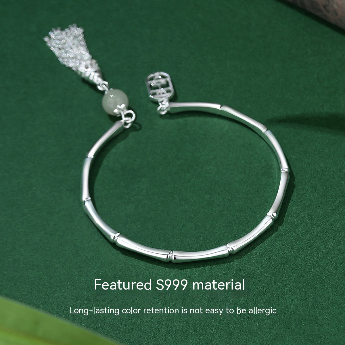 Pure Silver Design Safe Tassel Opening Hand