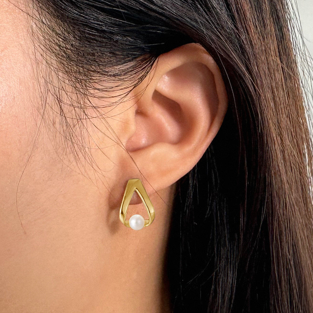 Shangda New 925 Sterling Silver Earrings Natural Baroque