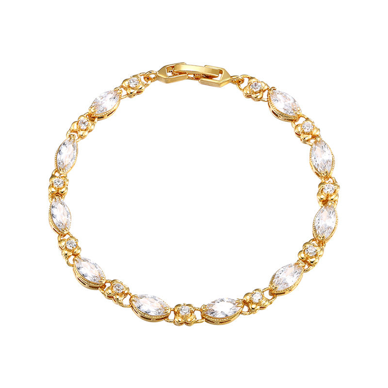 24k gold plated bracelet White