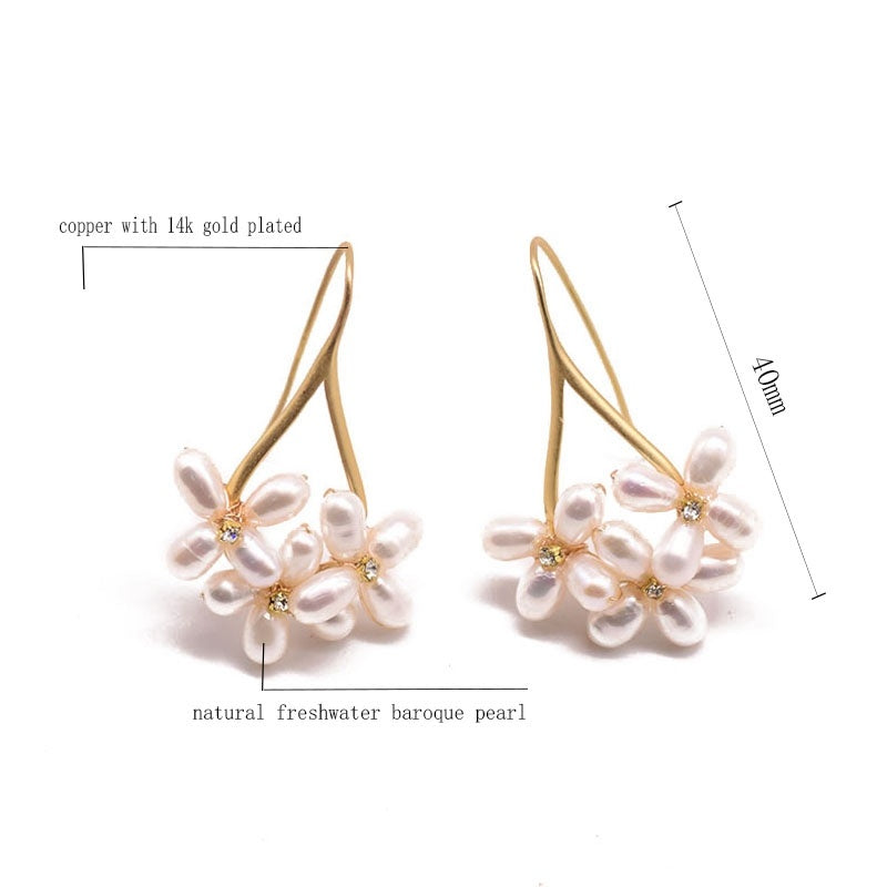 Original Earrings Natural Freshwater Pearls Handmade Earrings