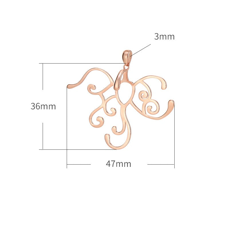925 Sterling Silver Pendant Empty Holder Women