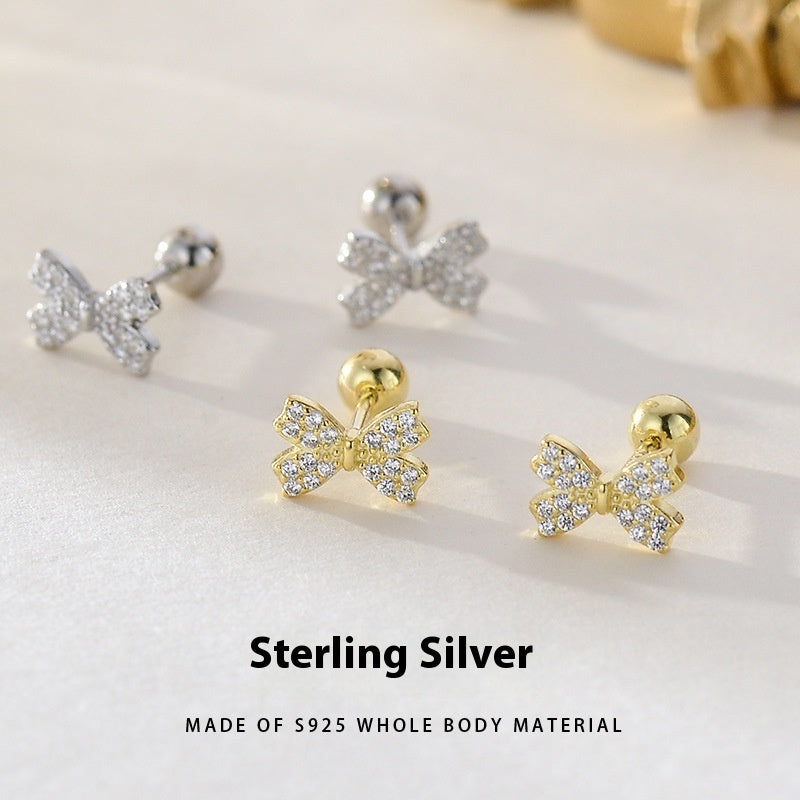 Bow Pendant Zircon Advanced Design Ornament