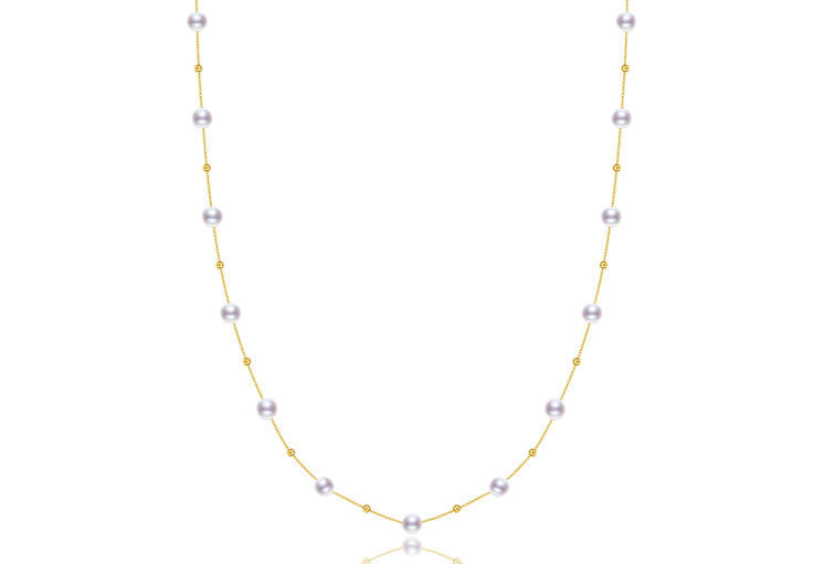 5.5-7.5mm Freshwater Pearl Gypsophila Necklace - Bon Mercado