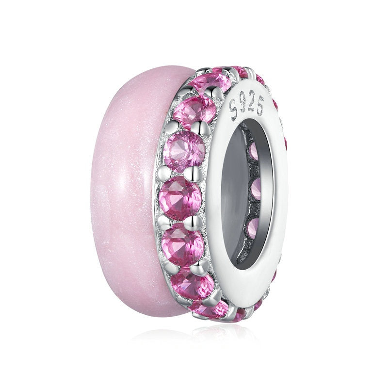 Candy Color Bracelet S925 Sterling Silver DIY Bead Pink S925