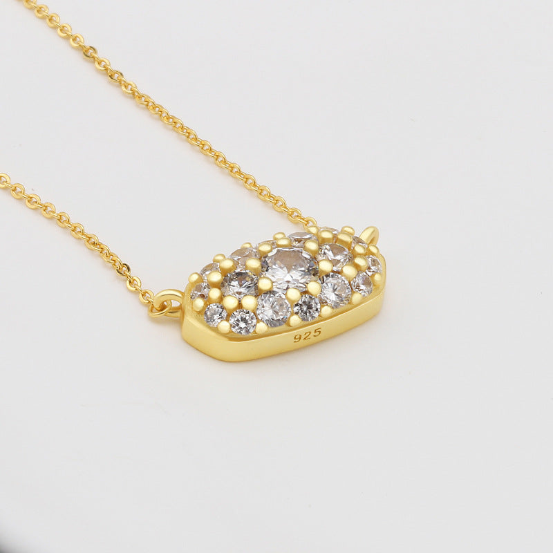 Niche Style Geometric Clavicle Chain Jewelry Gold 925 Silver