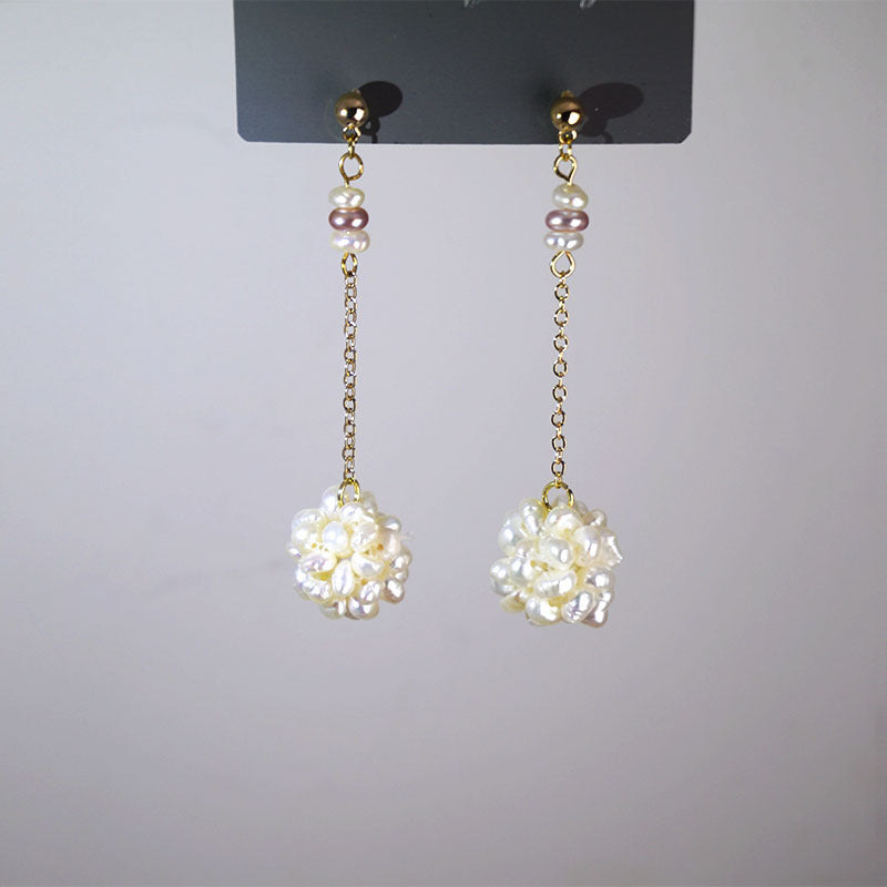 Women's Fashion Simple Handmade Earrings Pearl Earrings