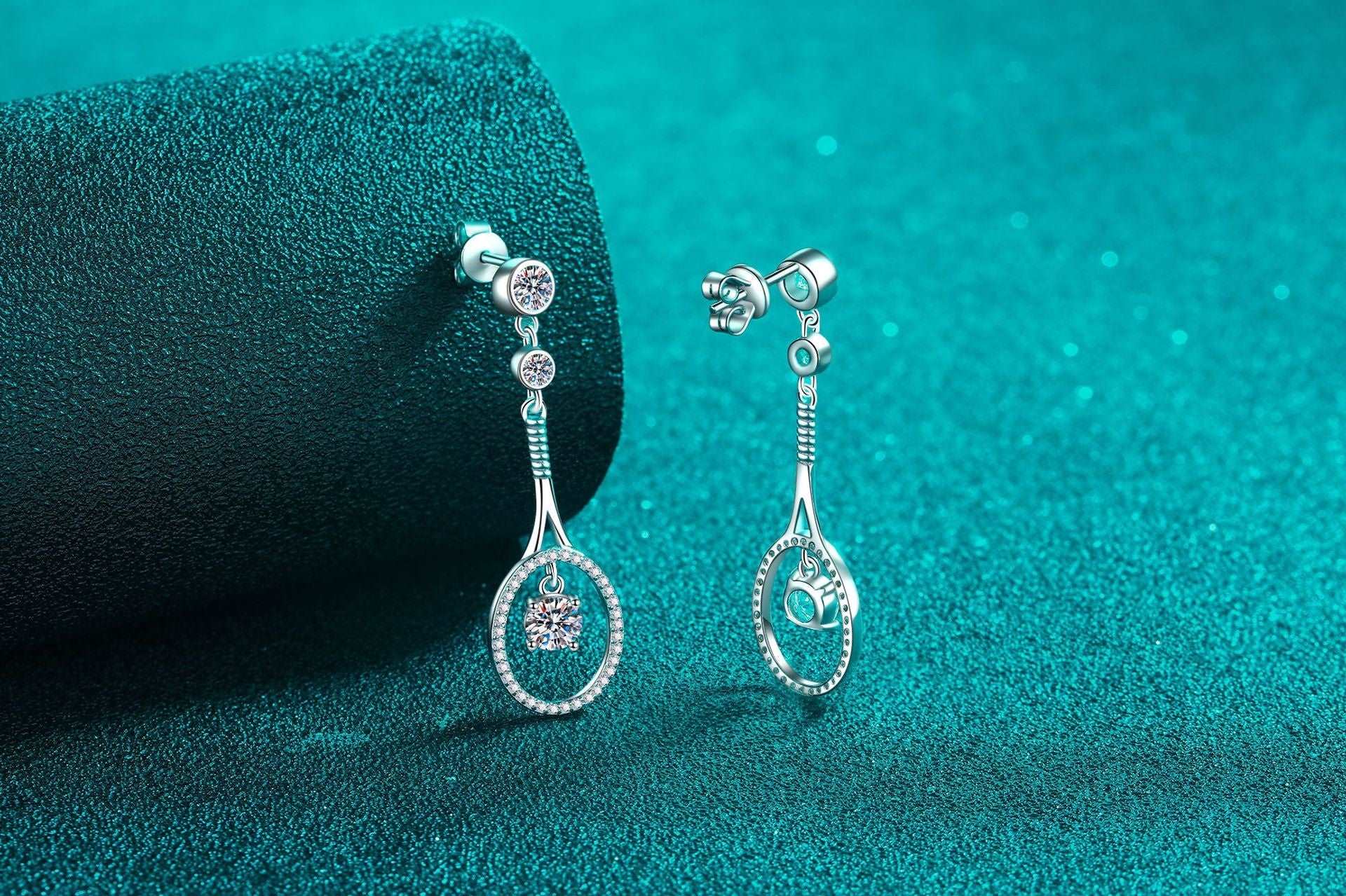 925 Sterling Silver Plated Moissanite Long Tassel Earrings