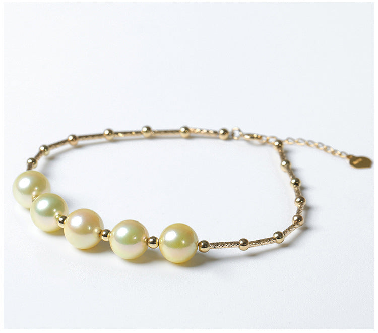 Light Gold Pearl Bracelet – European & American Chic Jewelry - Bon Mercado