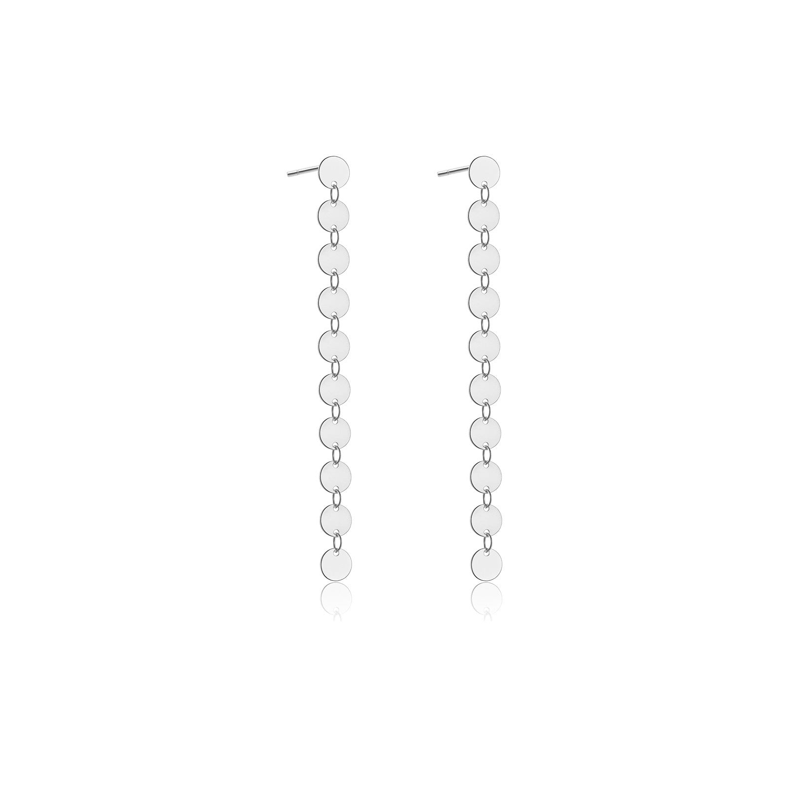 Cross-border Bali Style Niche S925 Sterling Silver Earrings Glossy Stitching Round Pendant