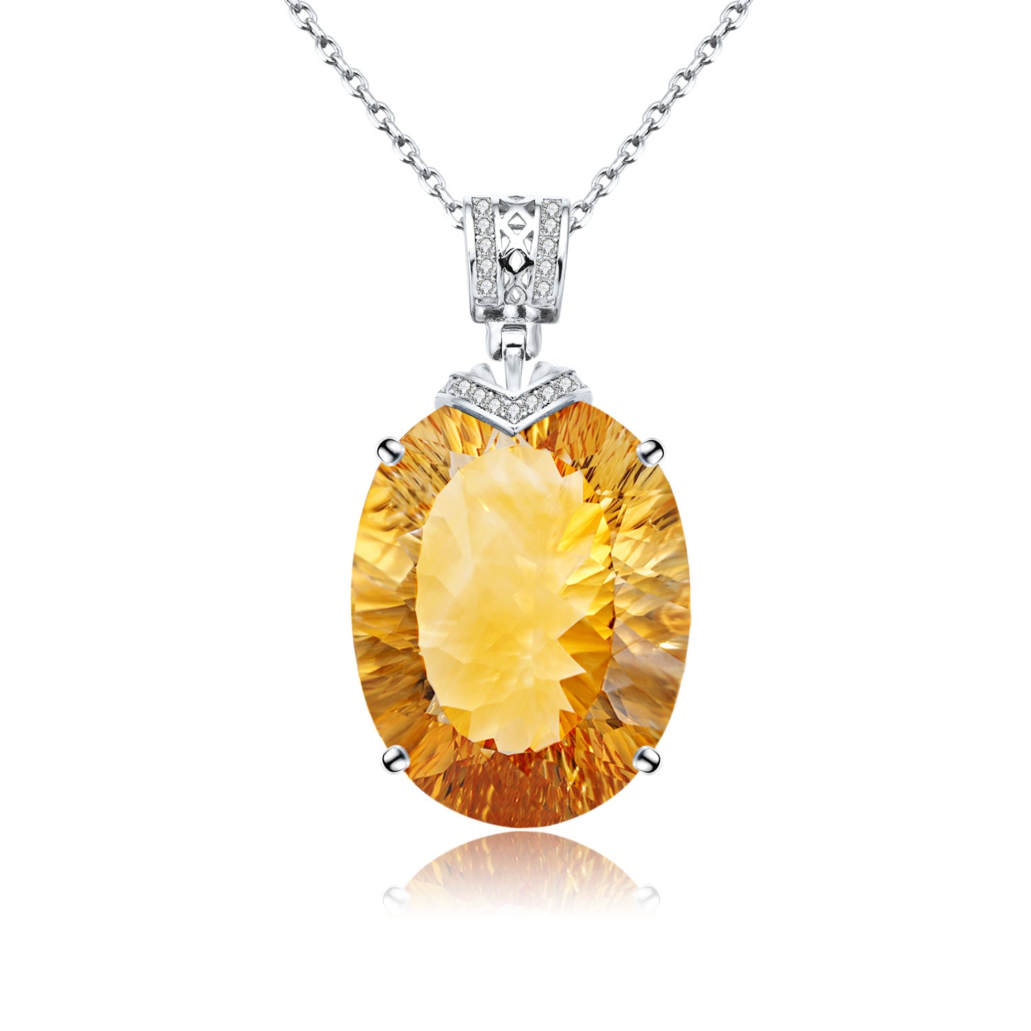 Elegant Natural Citrine Pendant Light Luxury Citrine