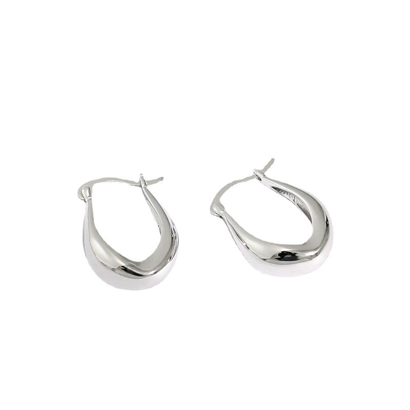 Personalized S925 Sterling Silver For Women Silver Earrings White Gold Color 925 Silver