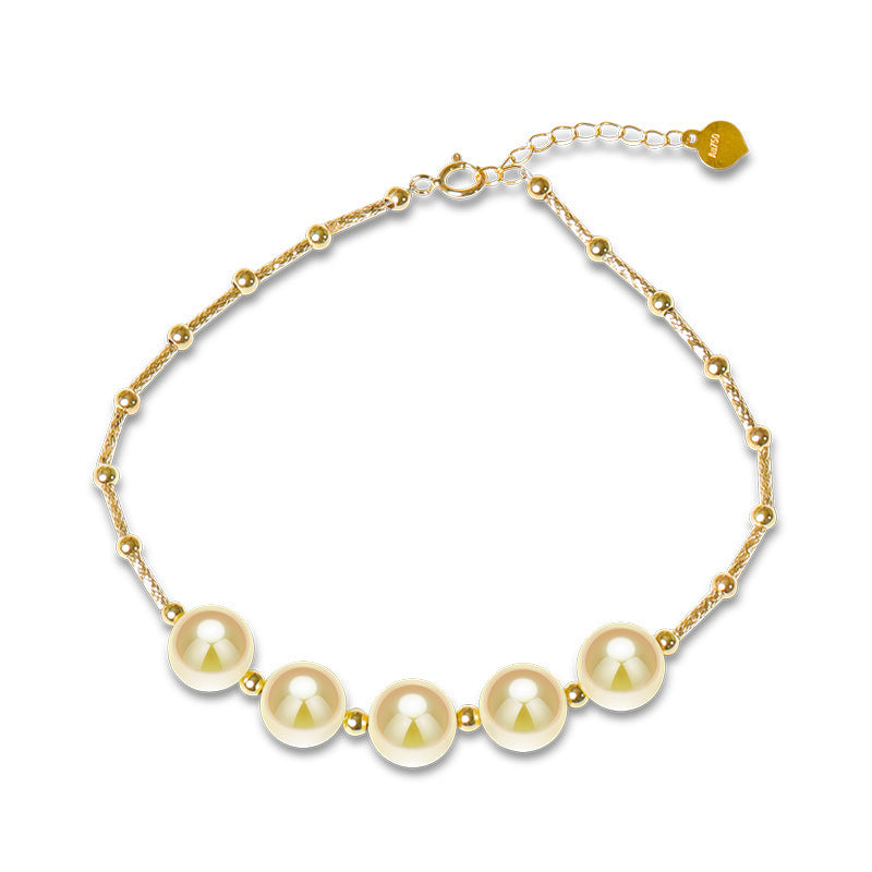 Light Gold Pearl Bracelet – European & American Chic Jewelry - Bon Mercado