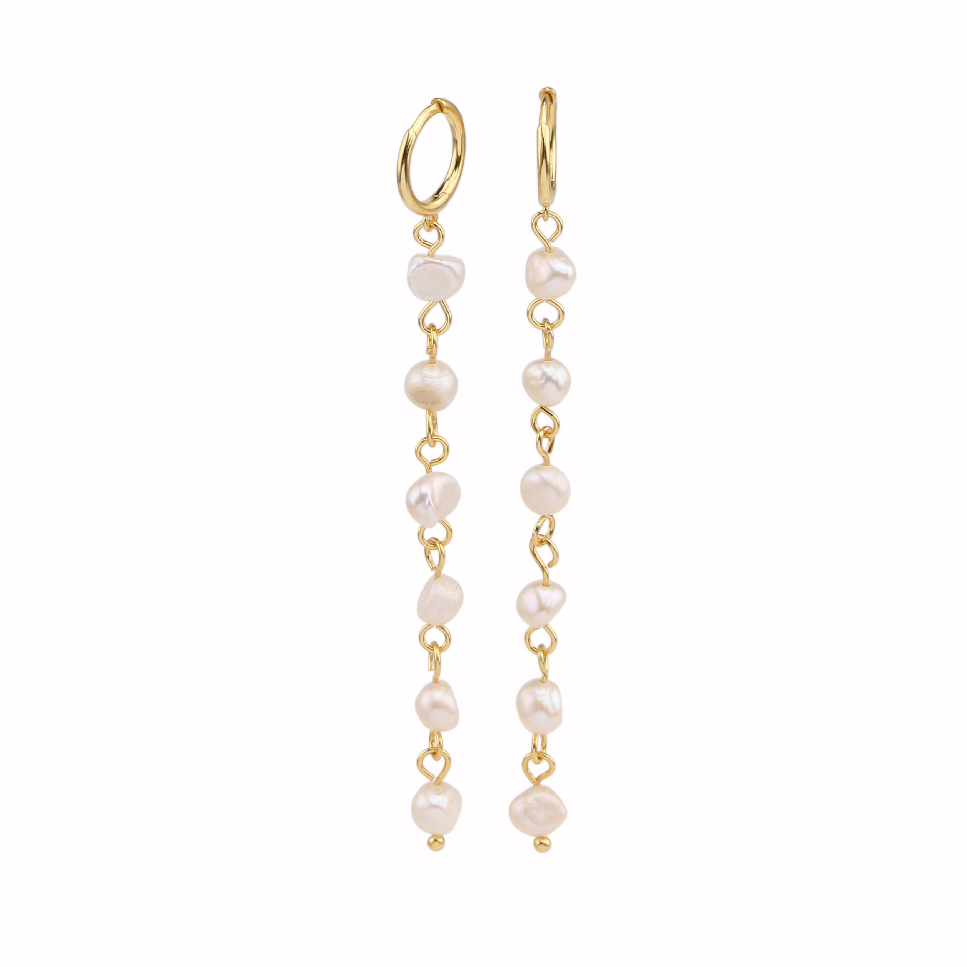 Women's Long Pearl Ear Clip Earrings