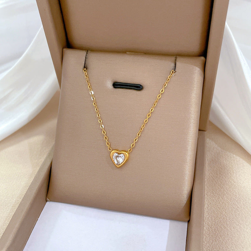 Solstice Heart Gold Necklace