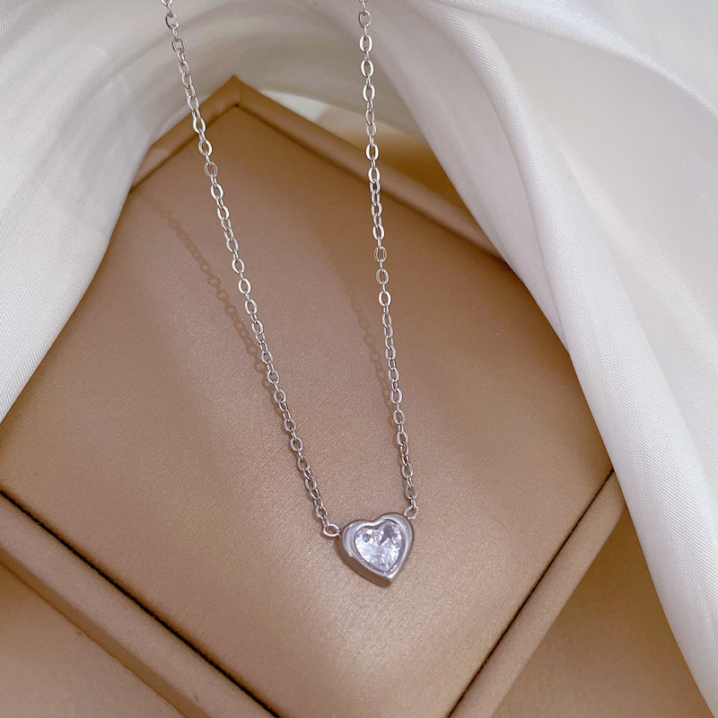 Solstice Heart Gold Necklace Silver