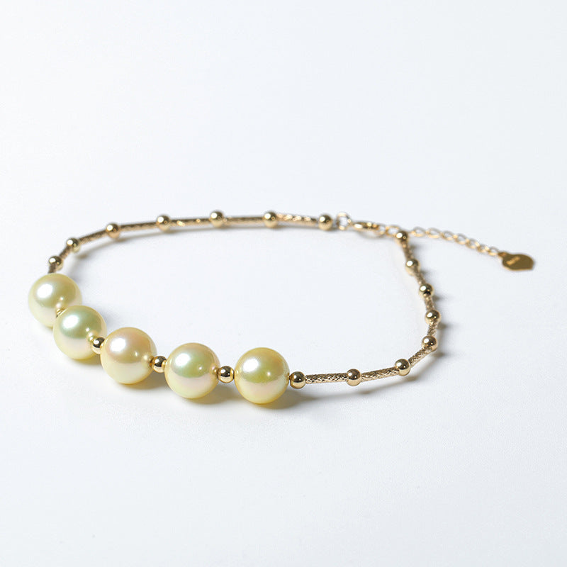 Light Gold Pearl Bracelet – European & American Chic Jewelry - Bon Mercado