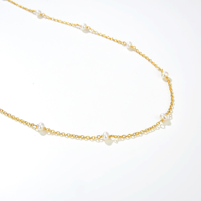 Women's Korean-style Simple All-match Natural Freshwater Pearl Necklace