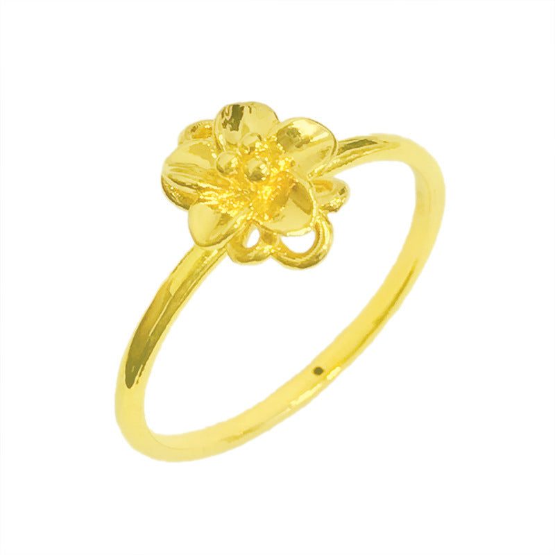 Women's Fashion 18K Gold Flower Ring