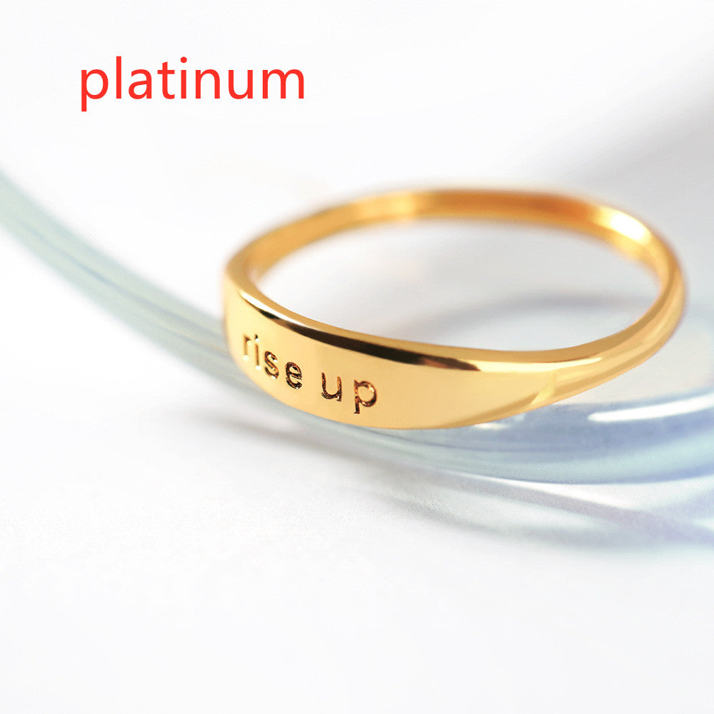 Custom 18K Ring Adjustable Opening Ring Platinum