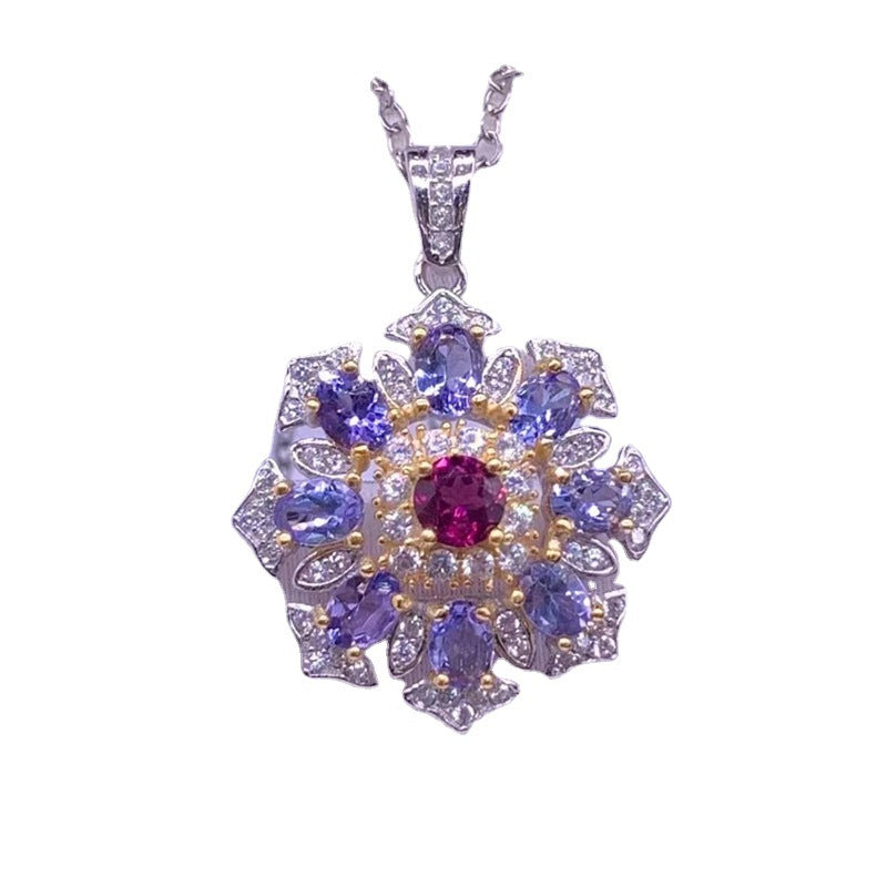 Fashion Simple And Natural Tanzanite Pendant Necklace