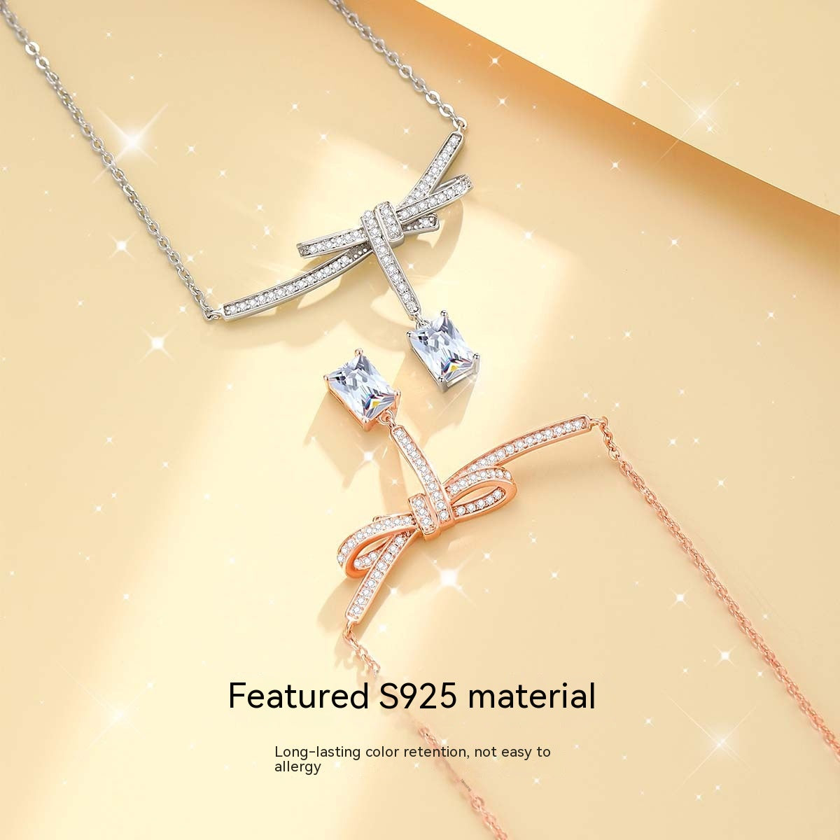 Sterling Silver Necklace Women's All-match Fashion Design Bandage Necklace