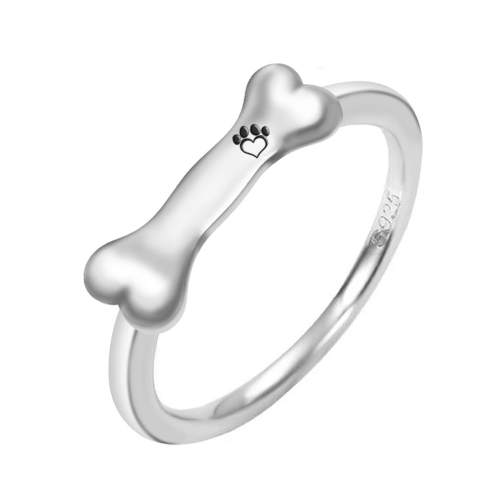 Fashionable And Versatile Simple Rings For Men And Women Dog Bones