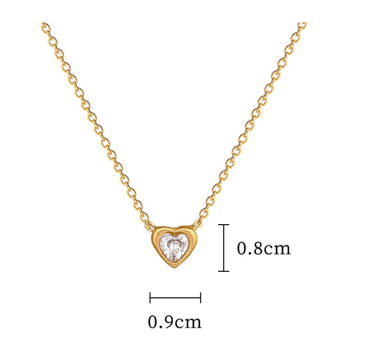 Solstice Heart Gold Necklace