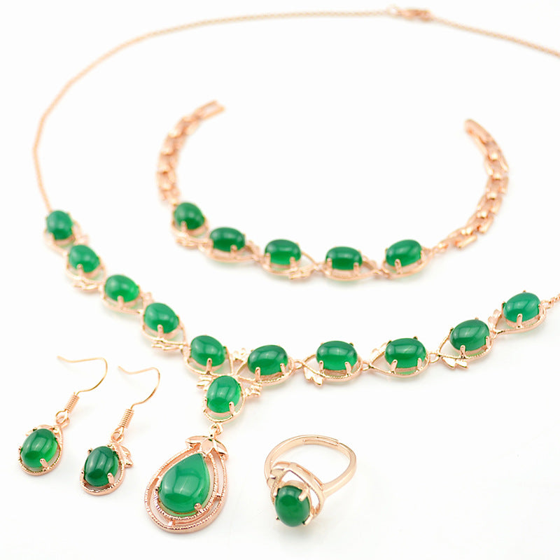 Natural Chalcedony Suit Green