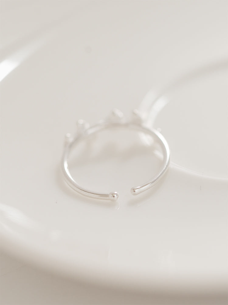 Ginkgo Leaf Design Sense Ring Female S925