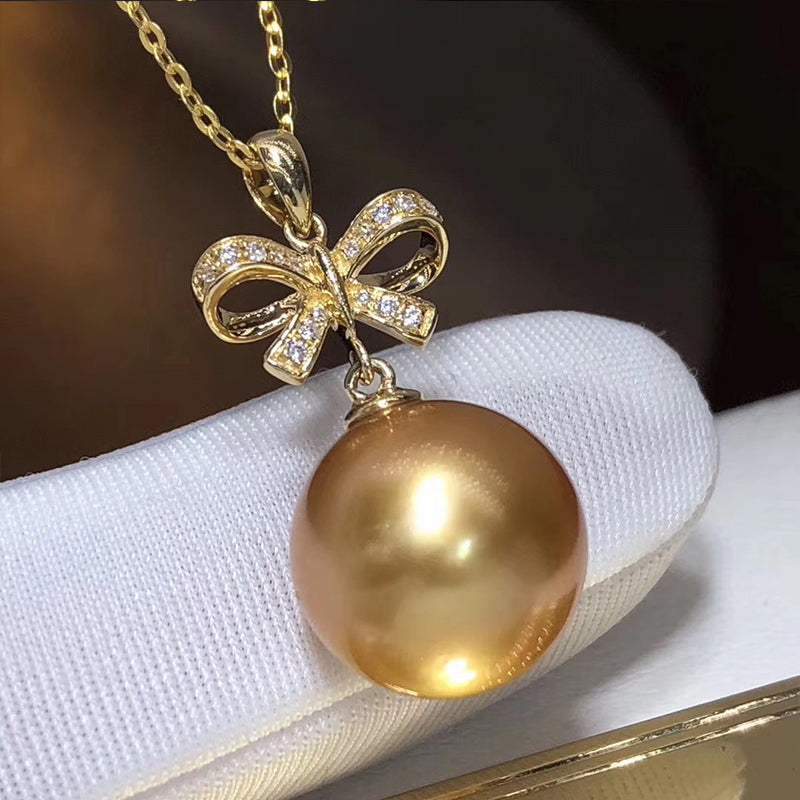 S925 Sterling Silver 18K Gold Plated Pearl Necklace