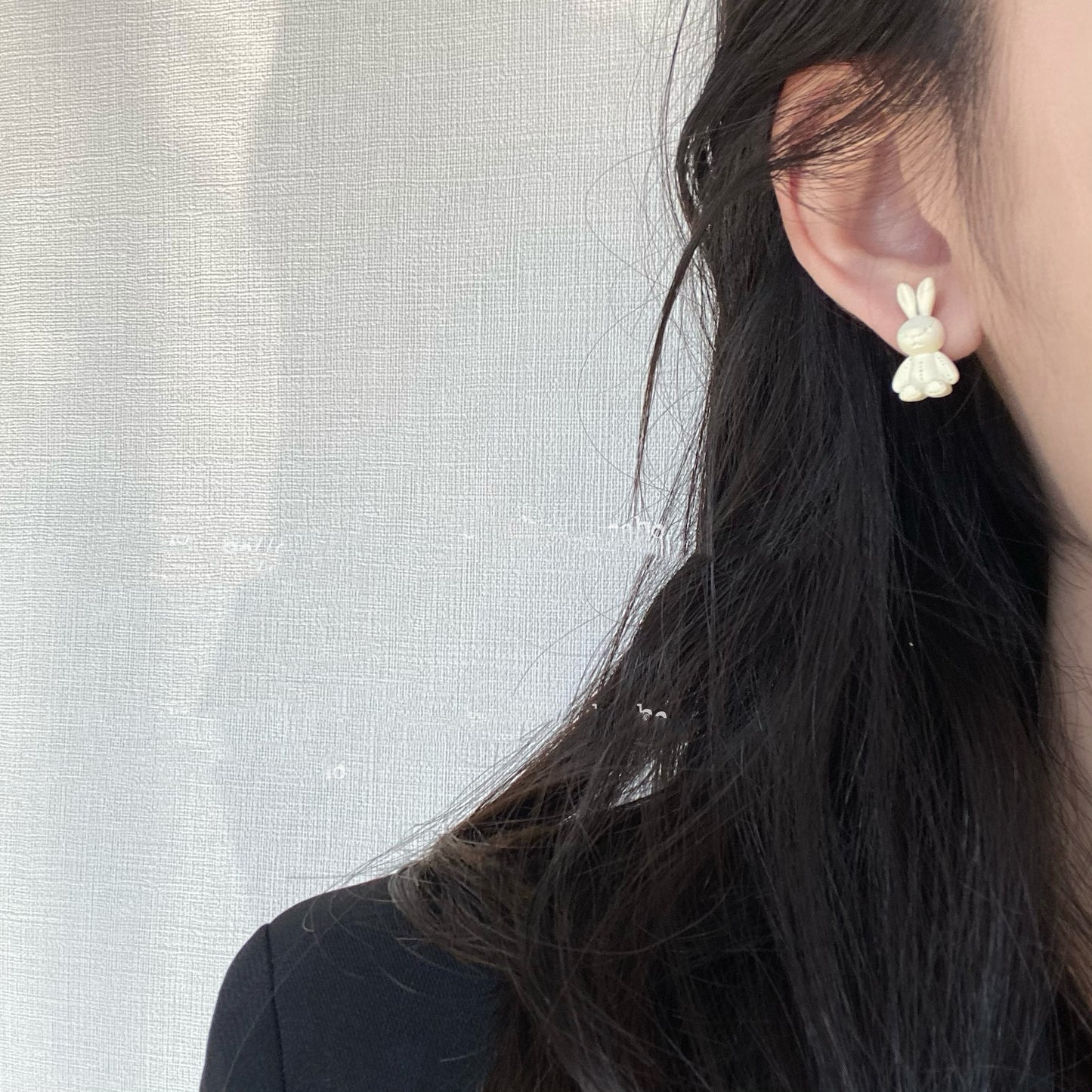 White Earrings, Sweet Girl, Versatile, Xiaozhong Earrings