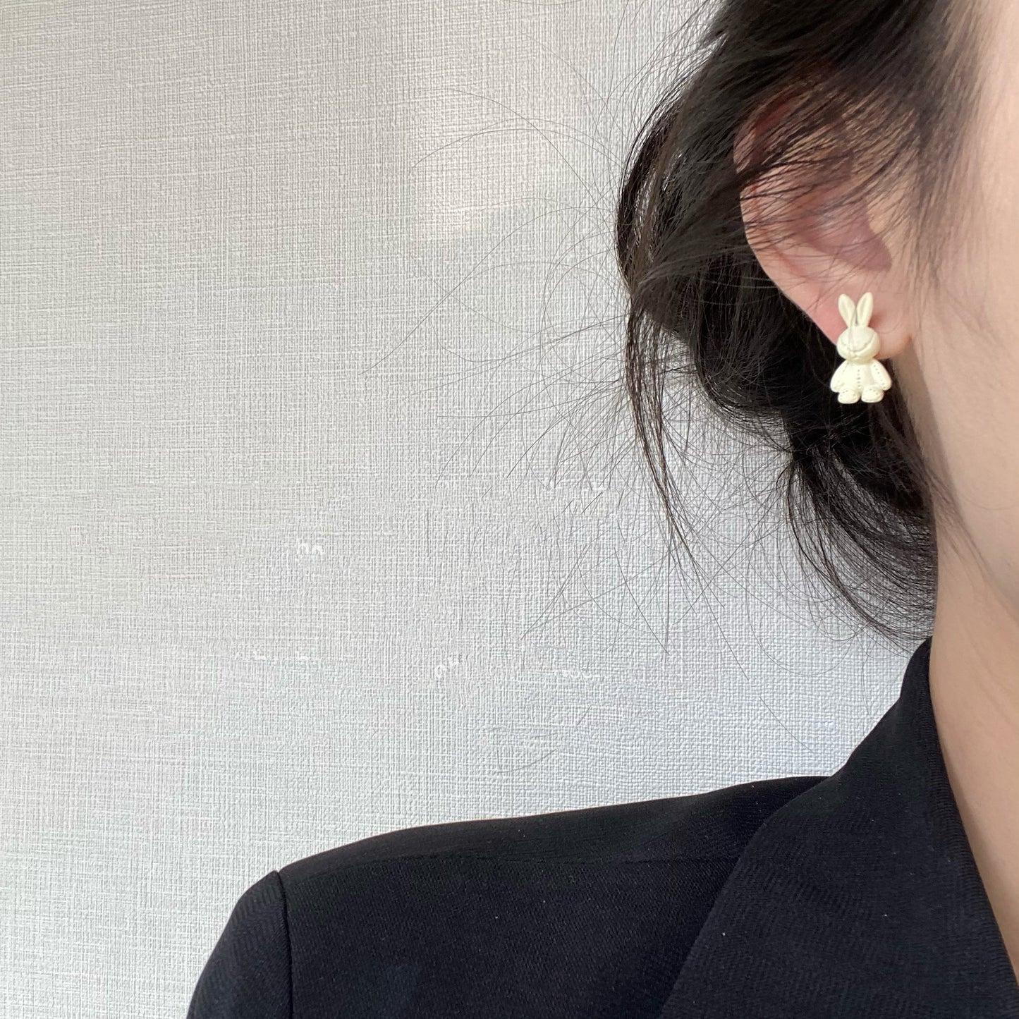 White Earrings, Sweet Girl, Versatile, Xiaozhong Earrings