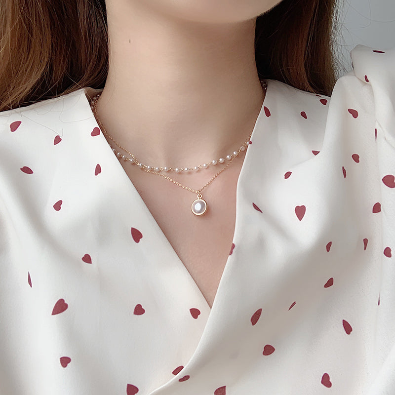 New Niche Design Pearl Necklace Women's Fashion Cool Wind 2style