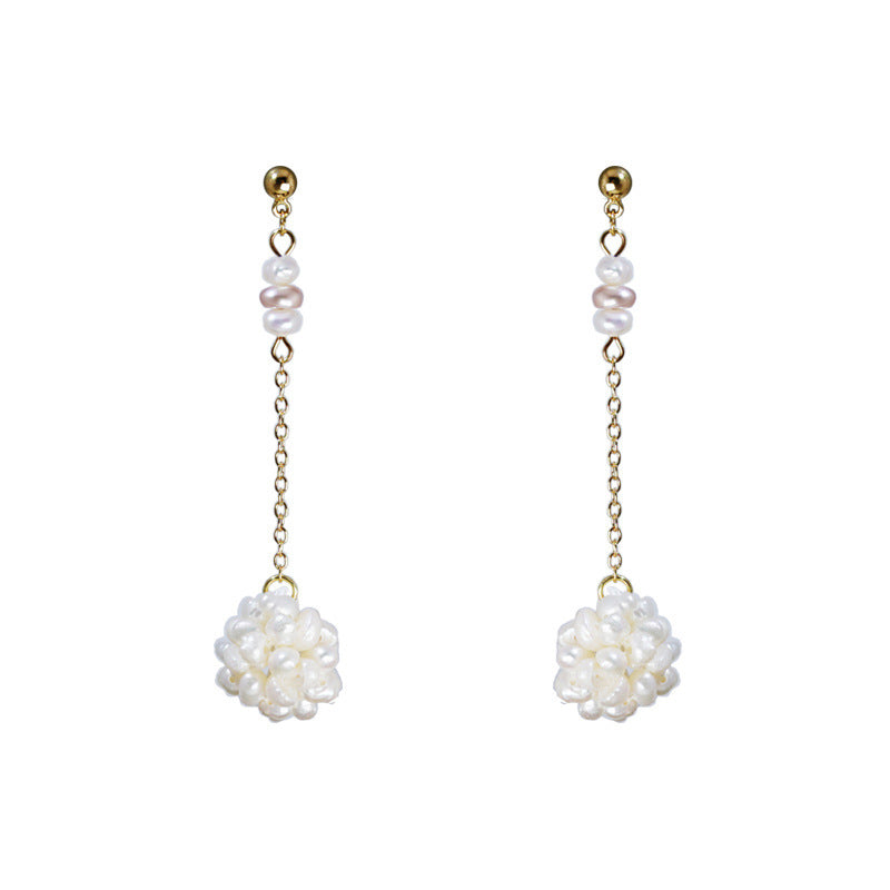 Women's Fashion Simple Handmade Earrings Pearl Earrings
