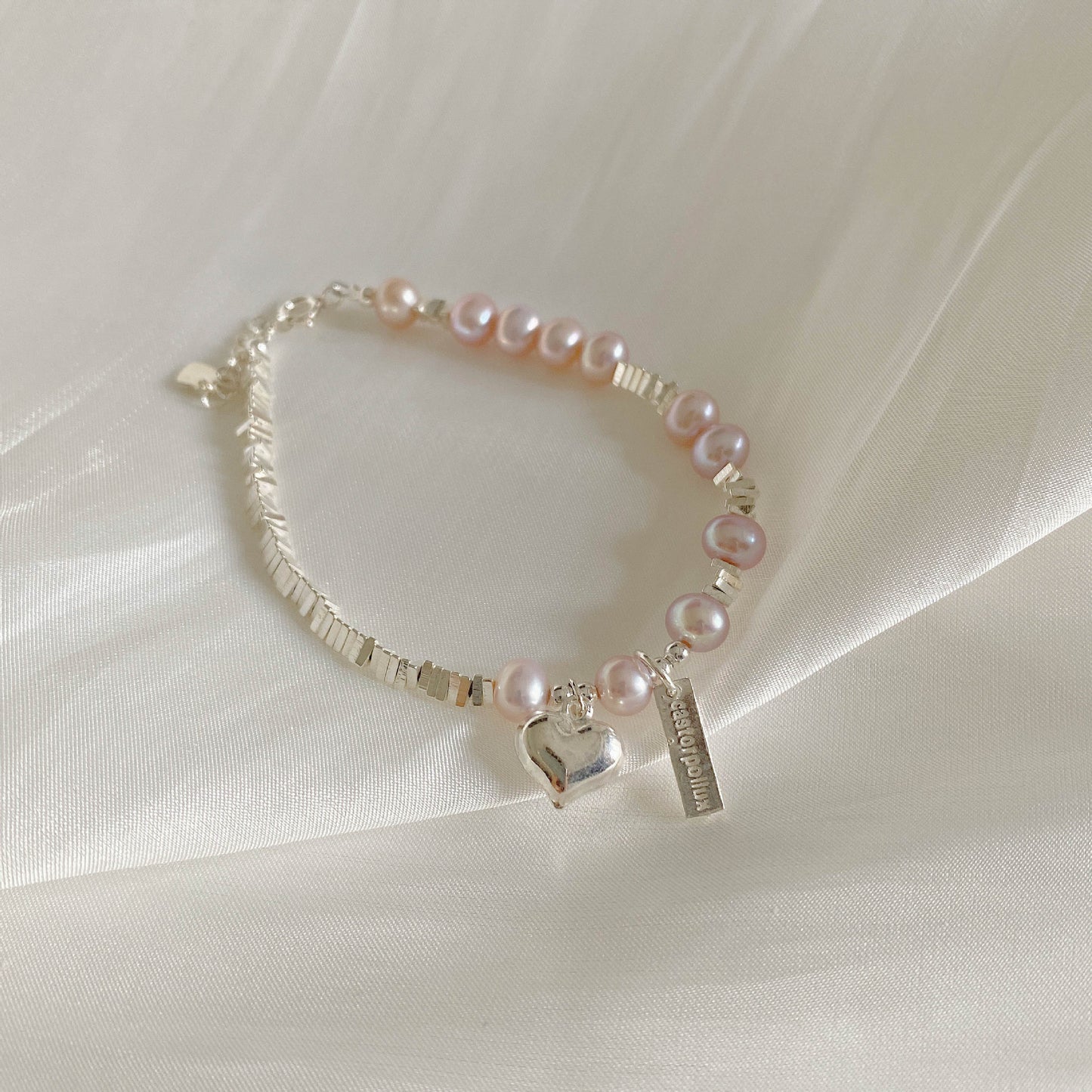 Korean Style Girl Broken Silver Pearl Bracelet