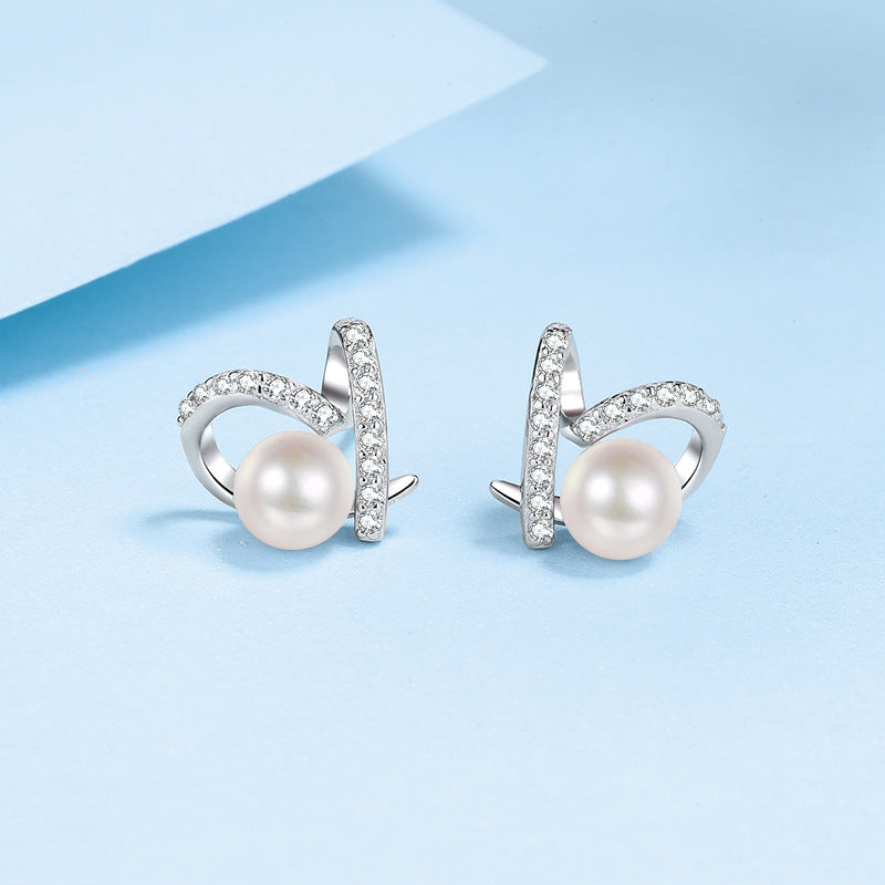 925 Sterling Silver Flawless Freshwater Pearl Ear Studs