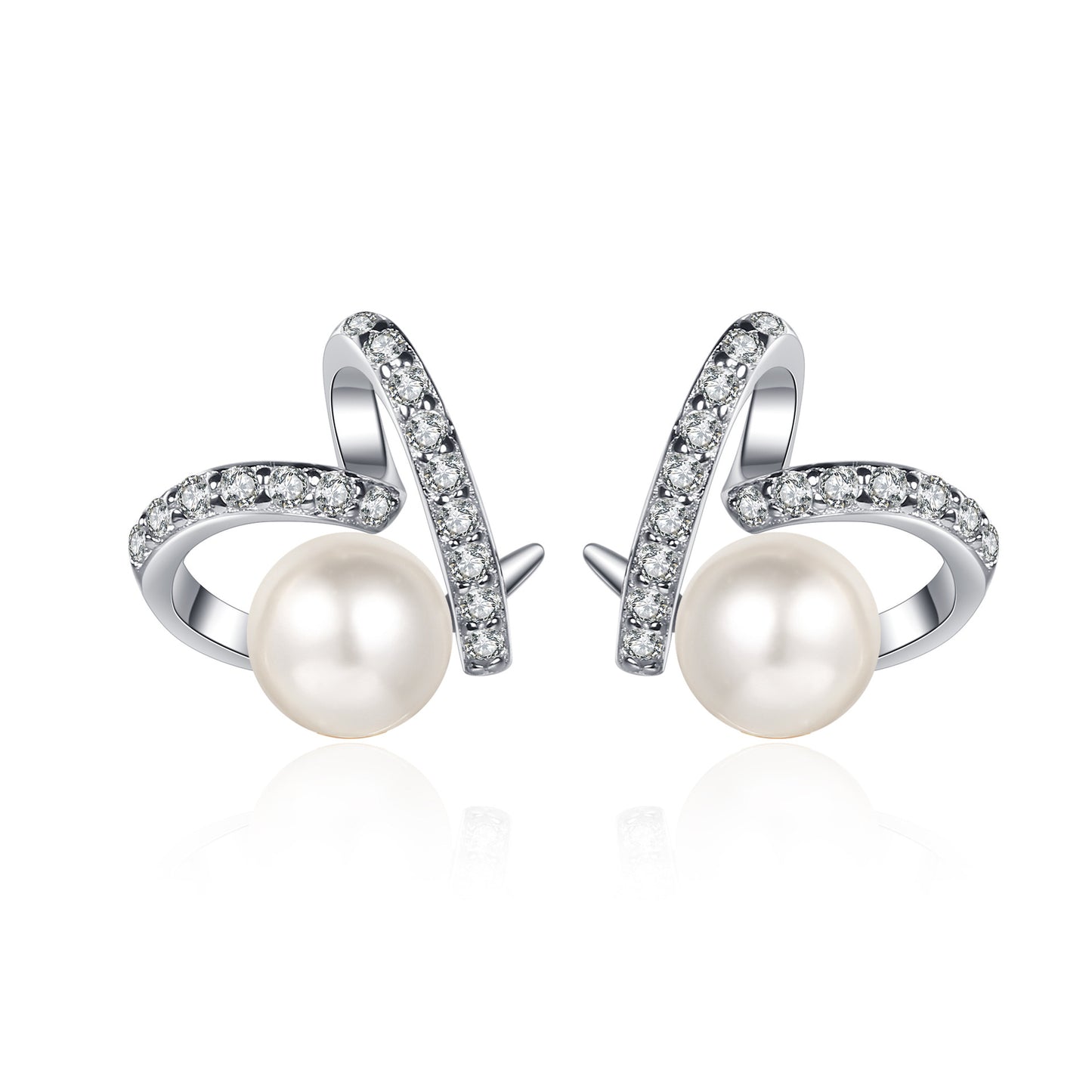 925 Sterling Silver Flawless Freshwater Pearl Ear Studs