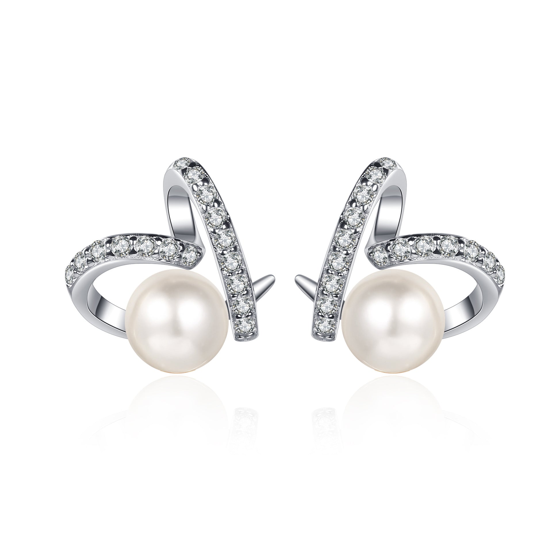 925 Sterling Silver Flawless Freshwater Pearl Ear Studs