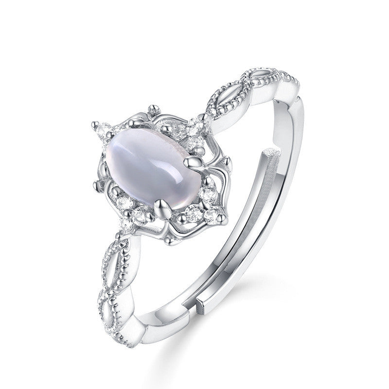 Vintage live mouth gold-plated ring Sliver