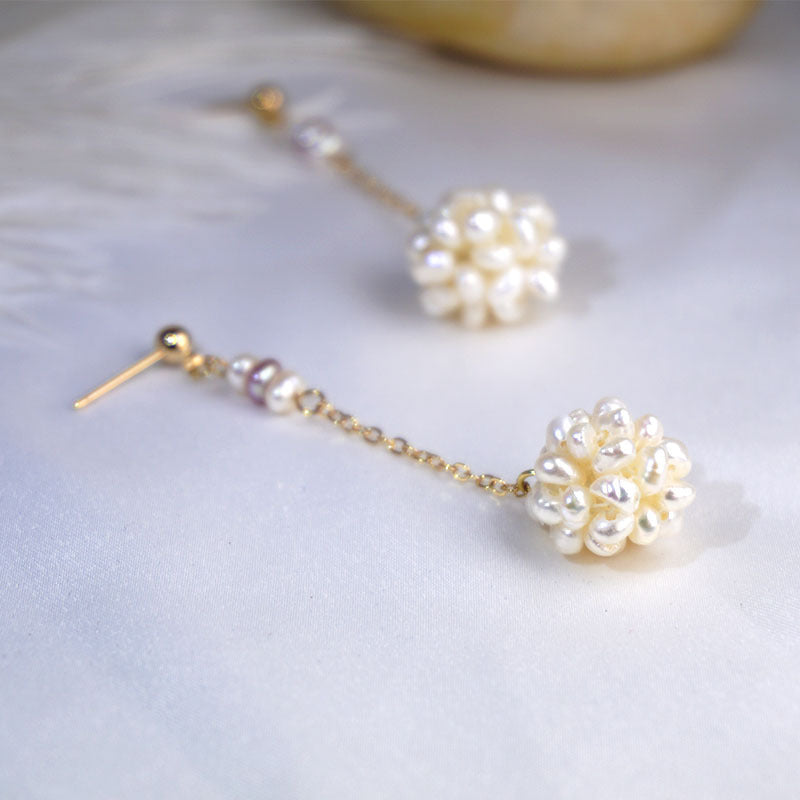 Women's Fashion Simple Handmade Earrings Pearl Earrings