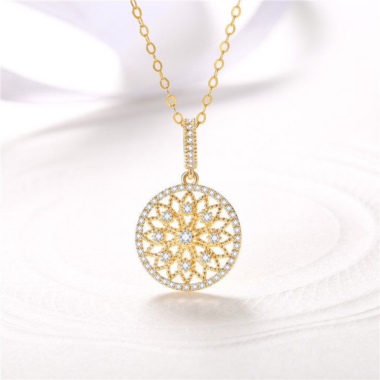 18K Gold Plated Simulation Diamond Female Pendant