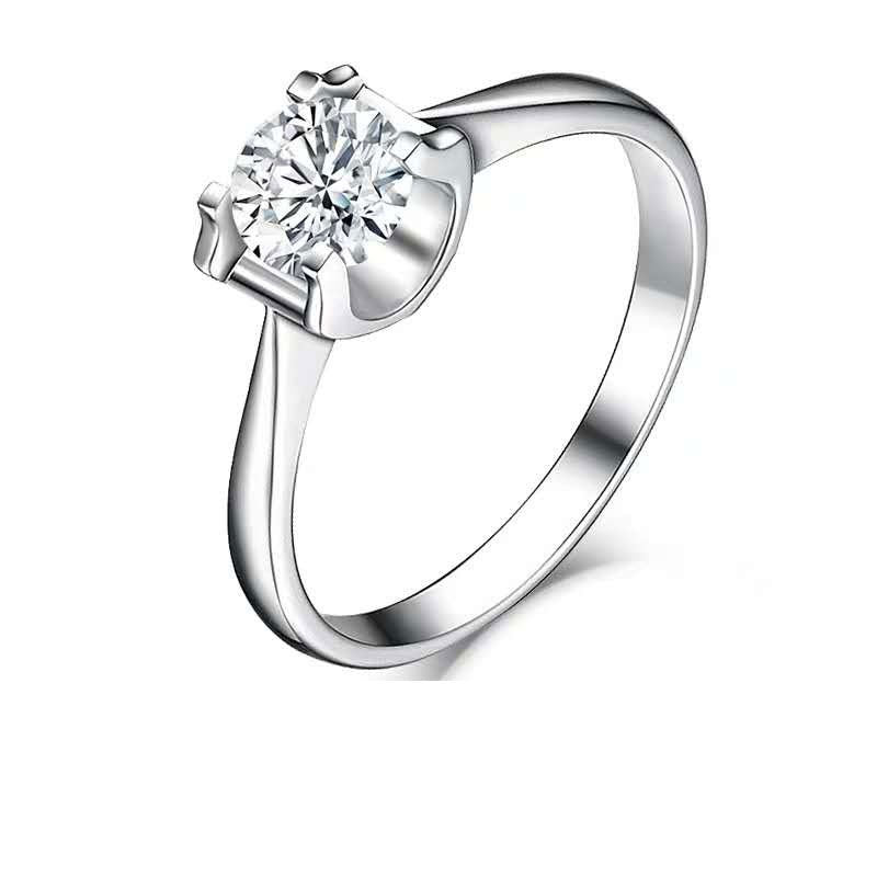 American Moissanite Diamond Ring Womens 18K Gold 5carat