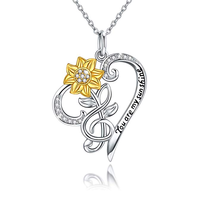 Sunflower Necklace S925 Sterling Silver