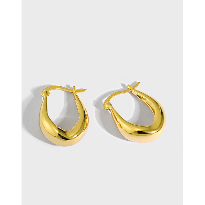 Personalized S925 Sterling Silver For Women Silver Earrings 18K Gold 925 Silver