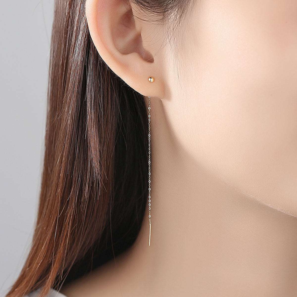 18K gold ear cord