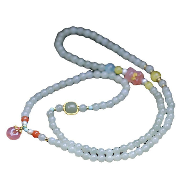 Hetian Jade  With Peace Buckle Women's Bracelet