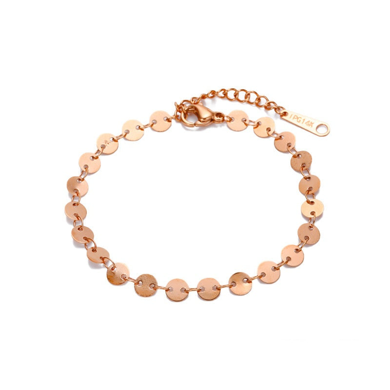 Adjustable Simple Personality Women's Bracelet Rose Gold