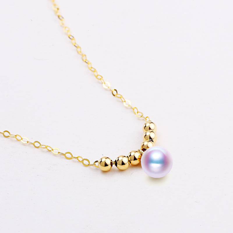 Pearl Accessories 18K Gold 6 + 1 Pearl Pendant