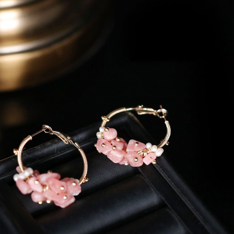 Water Pearl Temperament Girl Earrings 5color