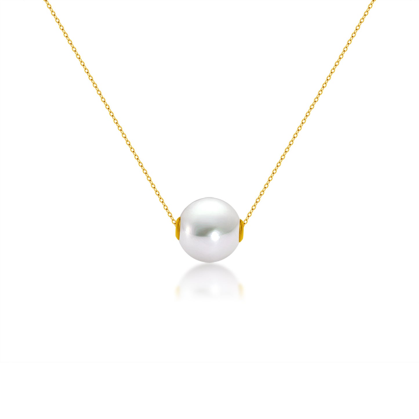 Pearl Clavicle Necklace Gold